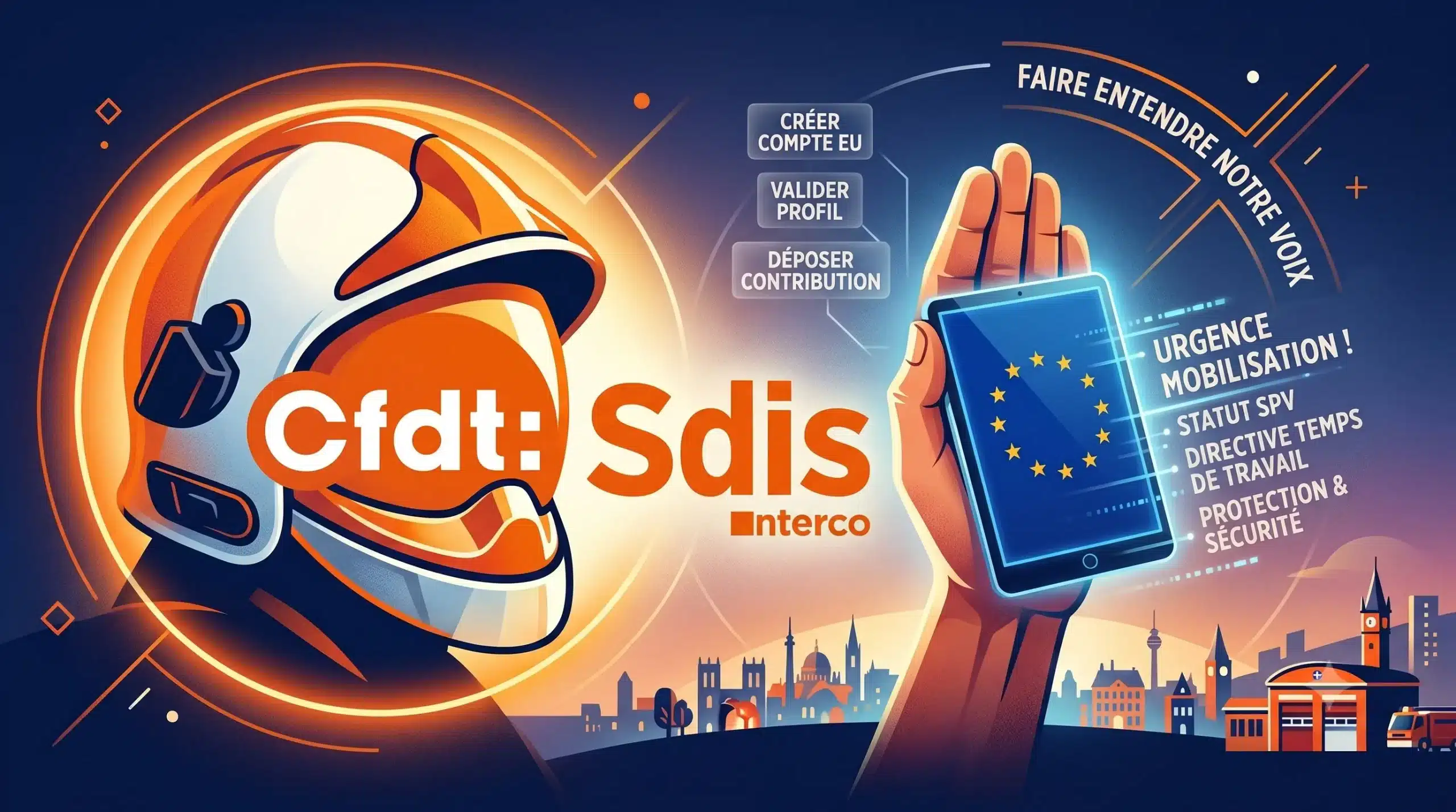 La CFDT Sdis se mobilise auprès de l'UE pour garantir la sécurité et la reconnaissance des SPV. Découvrez comment participer à la consultation avant la date limite.